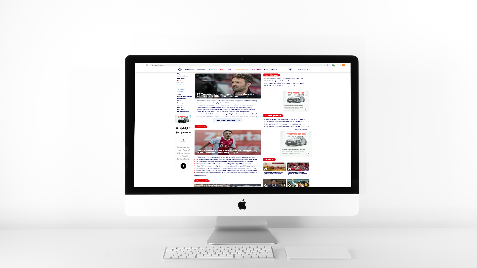 mockup met computer en zoekmachine adverteren