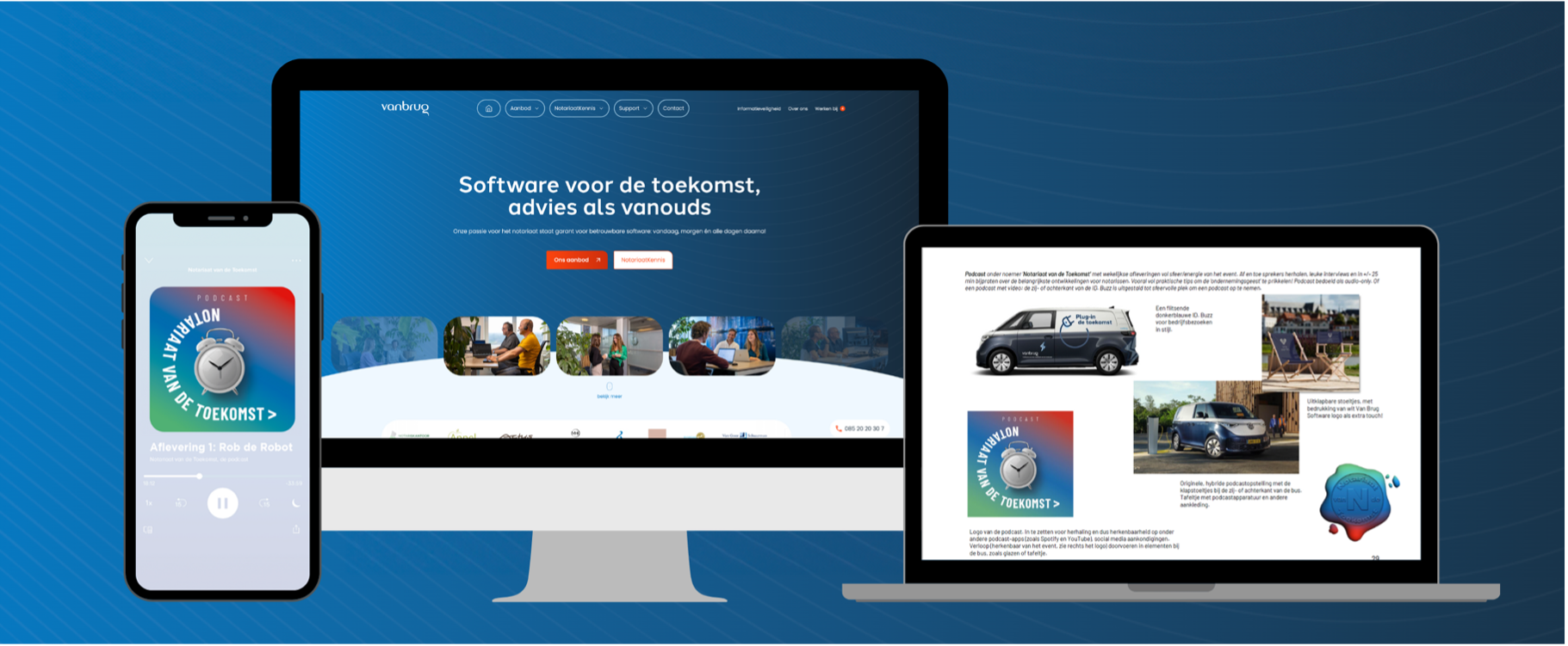 Van Brug Software mock-ups