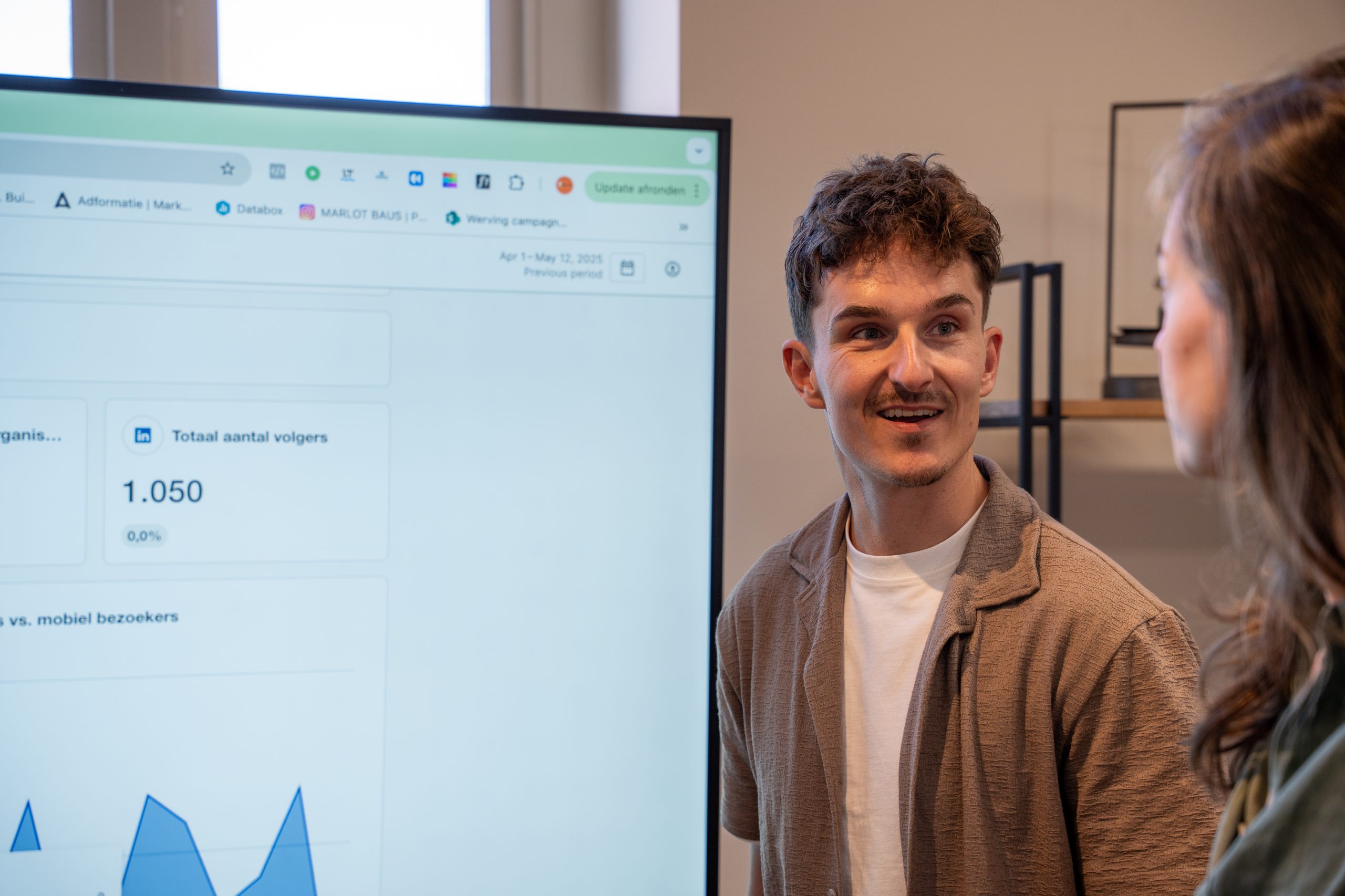 Jordi voor het Swydo dashboard
